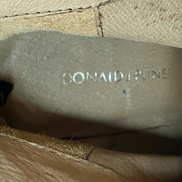 Donald J Pliner Chez Wedge Ankle Boots Black Trimmed Textured Leather Size 7 - Picture 8 of 10